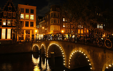 Image showing Amsterdam in the night