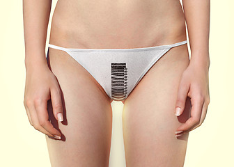 Image showing panties with barcode