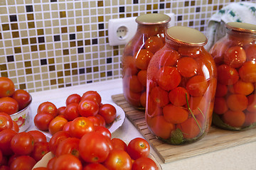 Image showing pickles tomatoes