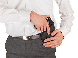 Image showing Secret service agent with a gun