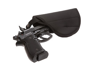 Image showing 9mm Pistol in a flexible holster