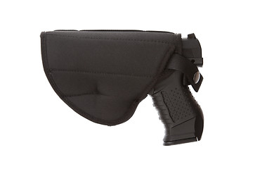 Image showing 9mm Pistol in a flexible holster