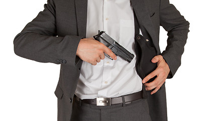 Image showing Secret service agent with a gun