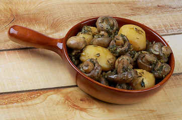 Image showing Mushroom and Potato Stew