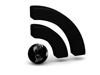 Image showing Black WiFi symbol