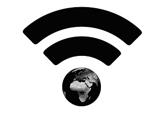 Image showing Black WiFi symbol