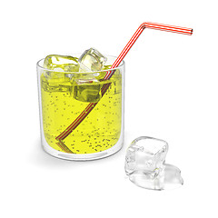 Image showing Glass of lemonade