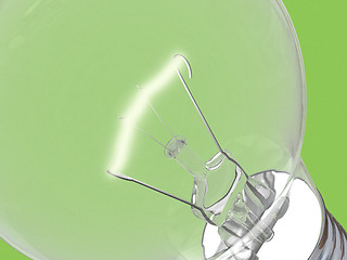 Image showing Green lightbulb