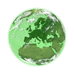 Image showing Europe on green Earth