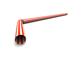 Image showing Red straw