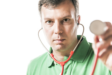 Image showing doctor with stethoscope