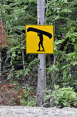 Image showing Canoe sign.