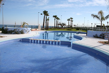 Image showing Swimmingpool and the sea