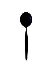 Image showing Silhouette of a spoon