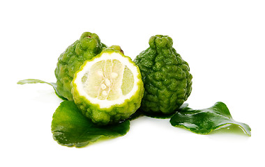 Image showing Fresh green lime. Kafir