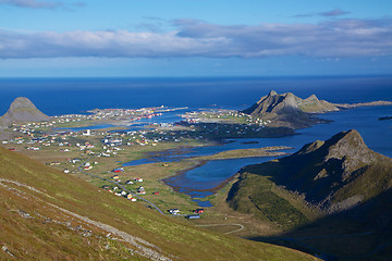Image showing Scenic norwegian town