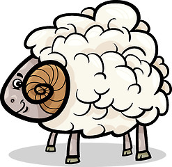 Image showing ram farm animal cartoon illustration