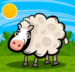 Image showing sheep farm animal cartoon illustration