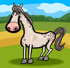 Image showing horse farm animal cartoon illustration