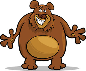 Image showing brown bear cartoon illustration