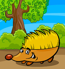 Image showing cute hedgehog cartoon illustration