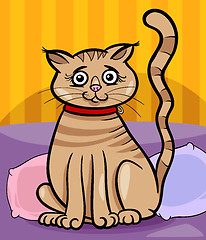 Image showing female cat cartoon illustration