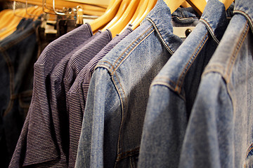 Image showing Trendy apparels for sale in a retail store