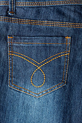 Image showing Jeans texture with seam