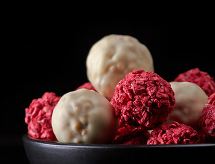 Image showing various candies with white chocolate and dried berries