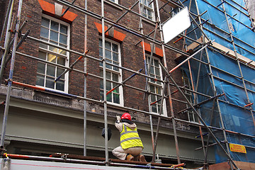 Image showing Concrete construction site of new building