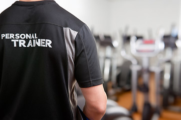 Image showing Personal Trainer At The Gym