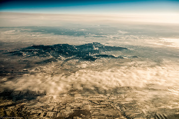 Image showing Panoramic view of landscape of Mountain Range