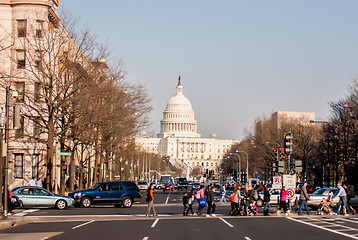 Image showing  Downtown Washington DC Streets, and Transport System