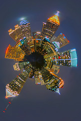 Image showing atlanta skyline mini planet