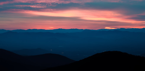 Image showing Blue Ridge Parkway Scenic Mountains Overlook