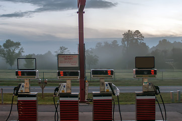 Image showing at a gas station