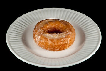 Image showing Glazed Donut Isolated on a Black Background