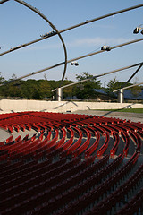 Image showing Empty stadium seats