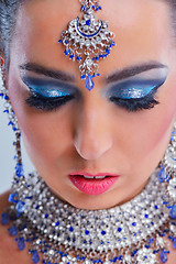 Image showing Beautiful Woman with  Luxury Makeup