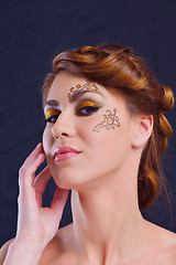 Image showing Beautiful Woman with  Luxury Makeup