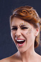 Image showing Beautiful Woman with  Luxury Makeup