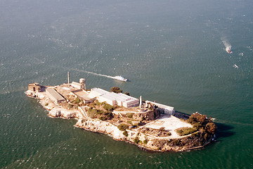 Image showing Aerial view of Alcatraz