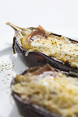 Image showing filled eggplant vegetal food