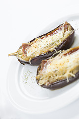 Image showing filled eggplant vegetal food