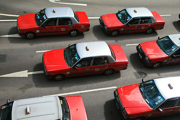 Image showing Taxi's in Hong Kong
