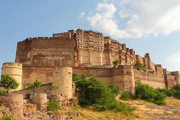 Image showing Mehrangarh fortress in Jodhpur, Rajasthan, India