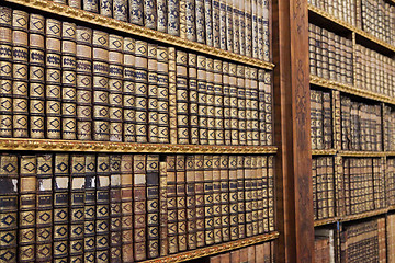 Image showing Old books in the Library of Stift Melk, Austria.