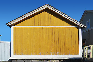 Image showing Yellow Wooden Wall