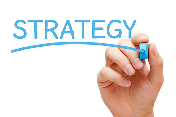 Image showing Strategy Blue Marker