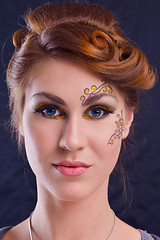 Image showing Beautiful Woman with  Luxury Makeup